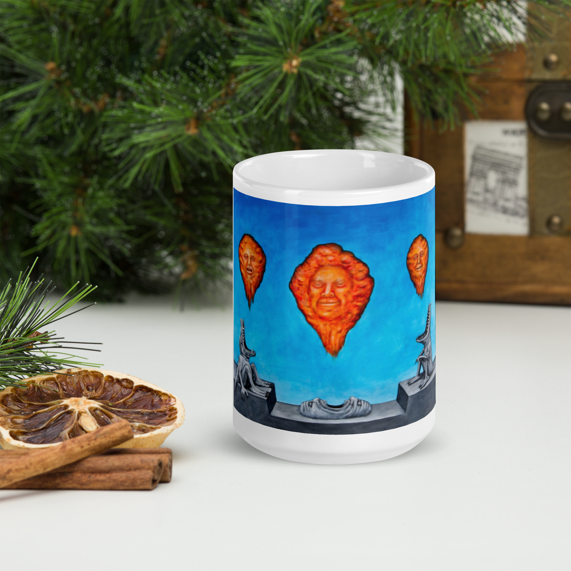 Balloney 15 oz glossy mug, front view